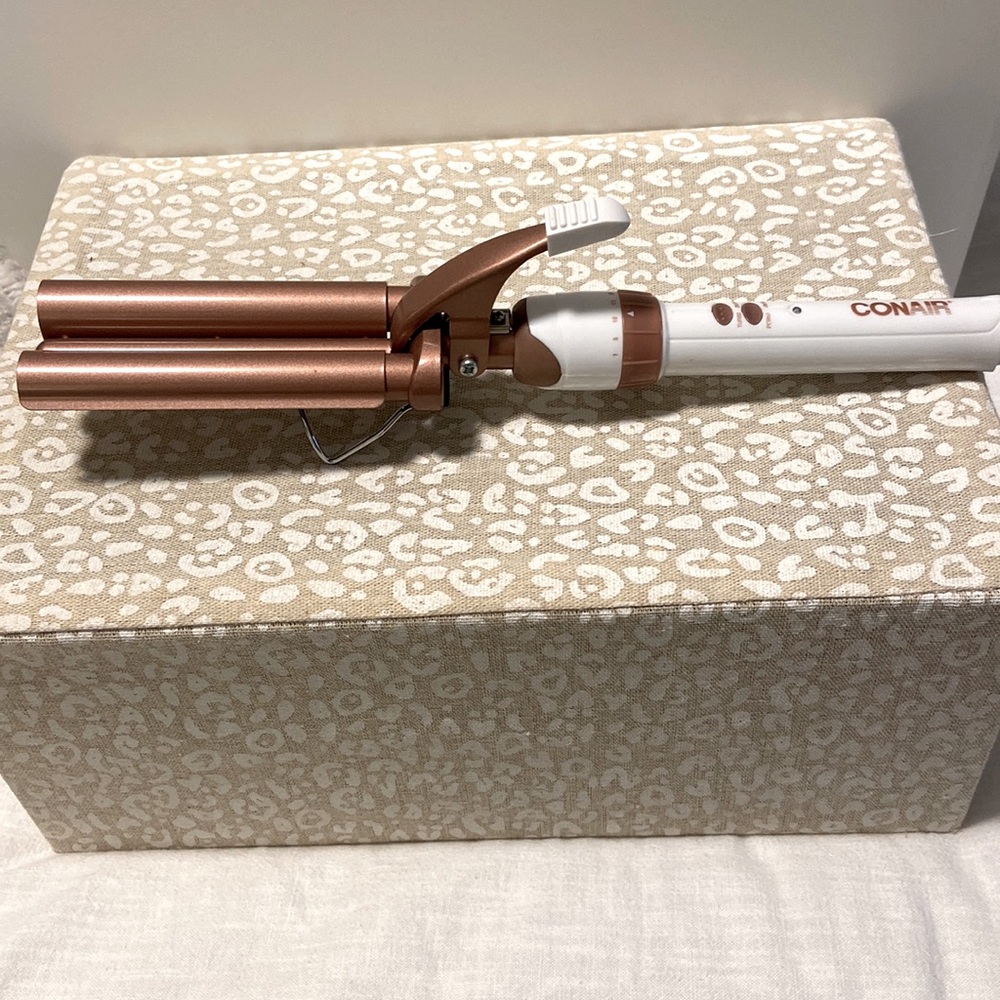 Conair Double Ceramic 3 Barrel Hair Waver, Beach Waver Curling Iron